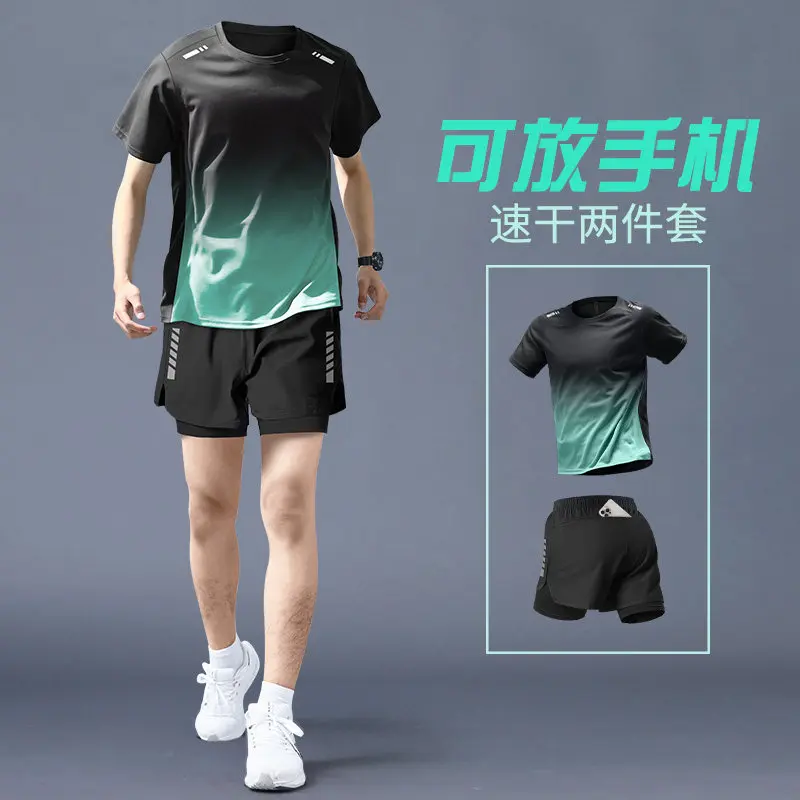 Cycling Gear Usa - 남성용 프로 러닝 세트 - 속건성