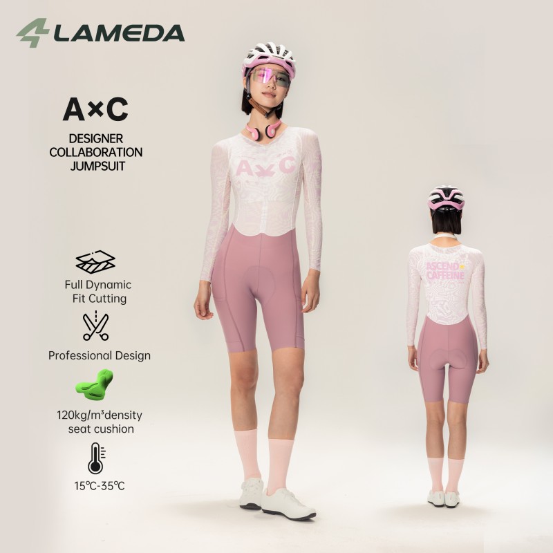 Cycling Gear For Sale - LAMEDA 여성용 사이클링 점프수트 긴팔 반바지