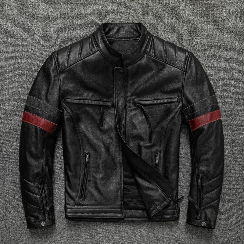 Cycling Gear Shop - 순수 최고급 소가죽 남성용 오토바이 슈트