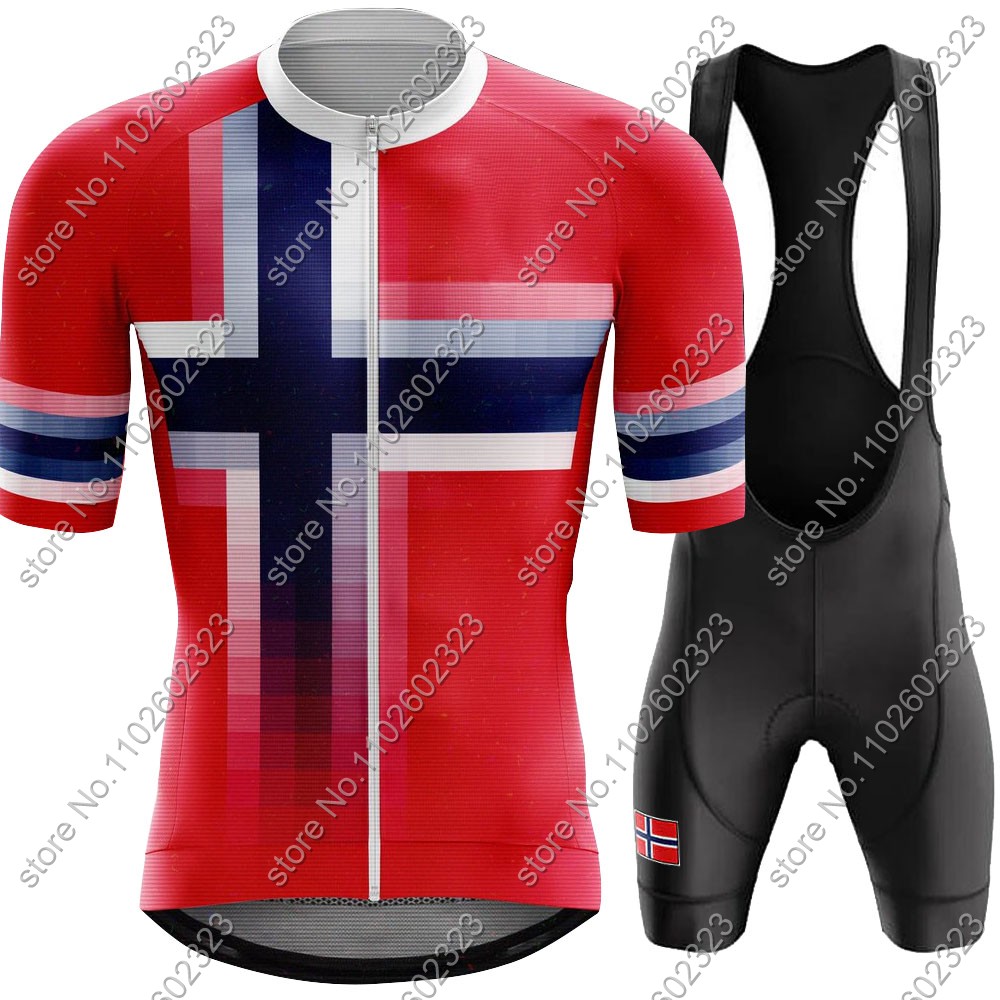 Cycling Gear Outfit - 2024 노르웨이 사이클링 저지 국가대표팀 세트,