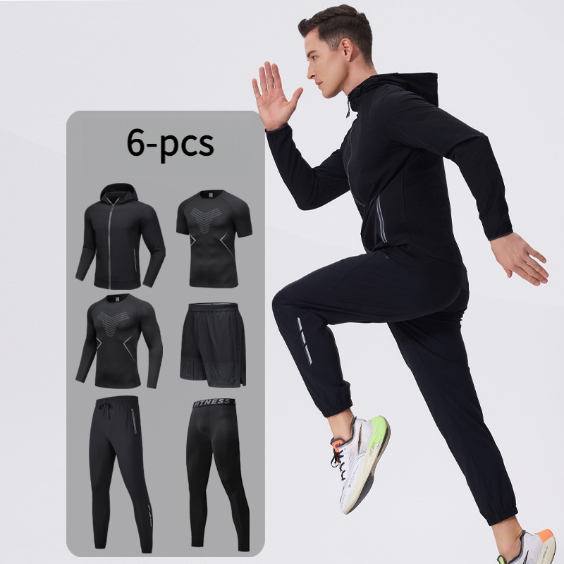 남성용 6피스 스포츠웨어 세트 후드 포함 통기성 캠핑  - Cycling Gear Outfit 리뷰 및 가격