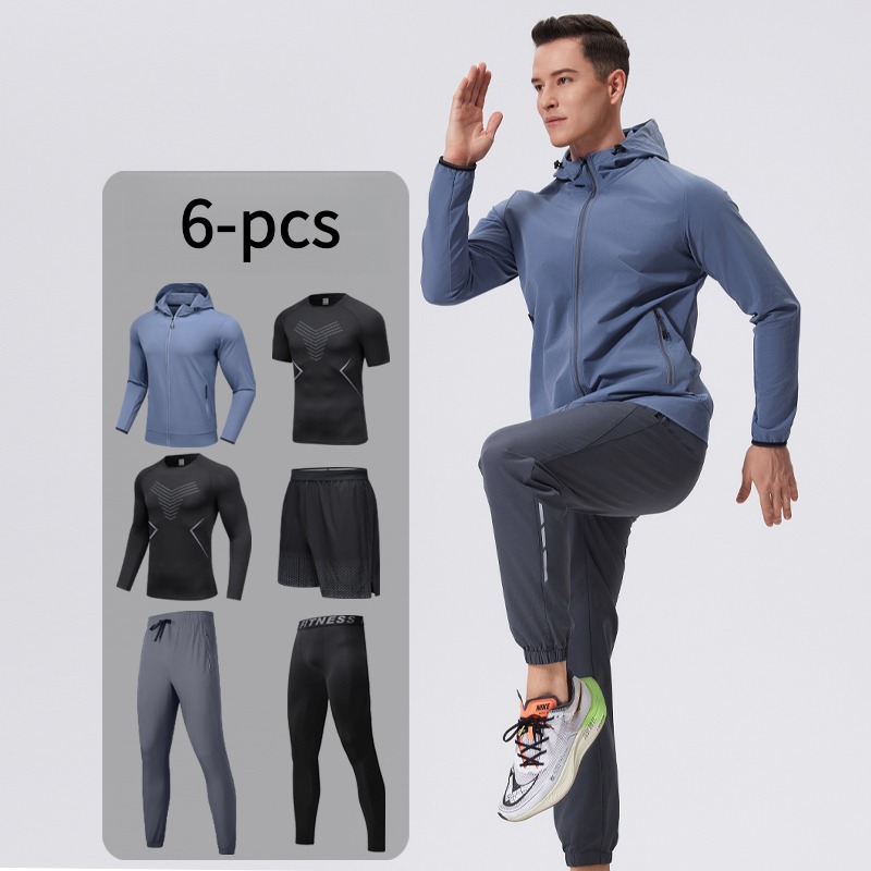 남성용 6피스 스포츠웨어 세트 후드 포함 통기성 캠핑  - Cycling Gear Outfit 리뷰 및 가격