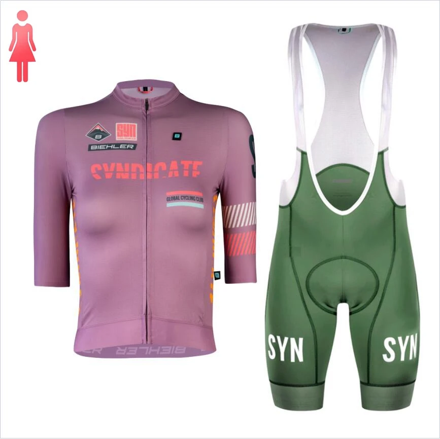 SYN 보라색 반팔 저지와 레드 빕 반바지 슬림핏 레이 - Cycling Gear For Sale 리뷰 및 가격