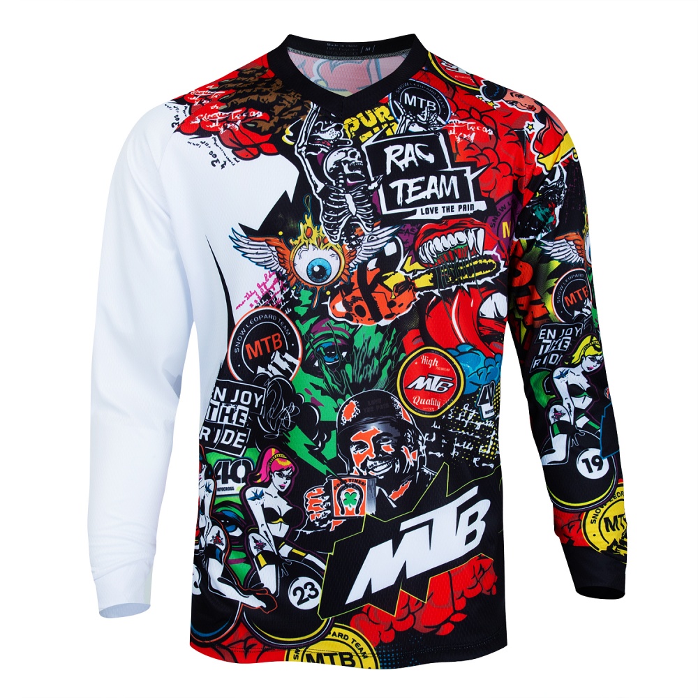 MTB 산악 자전거 긴팔 사이클링 저지 트렌디 프린트  - Cycling Gear Usa 리뷰 및 가격