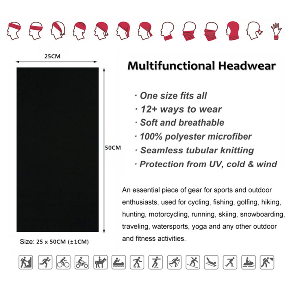 원활한 솔리드 컬러 반다나 남성 여성 블랙 레드 그레이 - Cycling Gear For Women 리뷰 및 가격